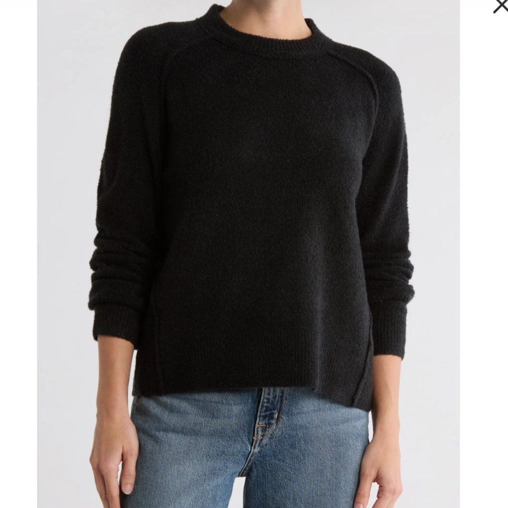 Elegant Black Crew Neck Sweater